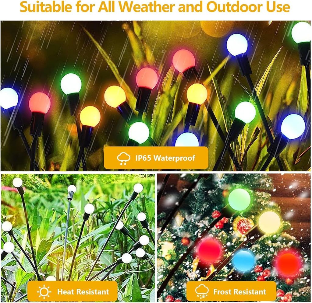 4 Stück Solarlampen, Solarleuchten für Außen Garten mit Produktbild 4
