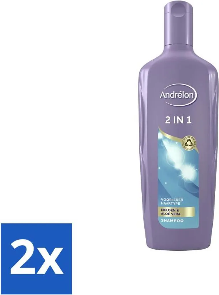 Andrélon 2 in 1 Shampoo e Balsamo 300ml x2 - Capelli Sani in 1 Step