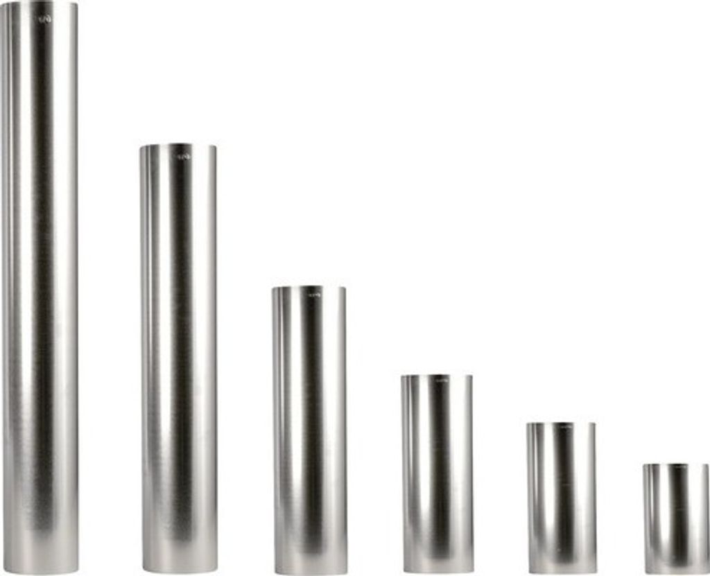 BERTRAMS 031609, Gerades Schornsteinrohr, Silber, Stahl, Produktbild 