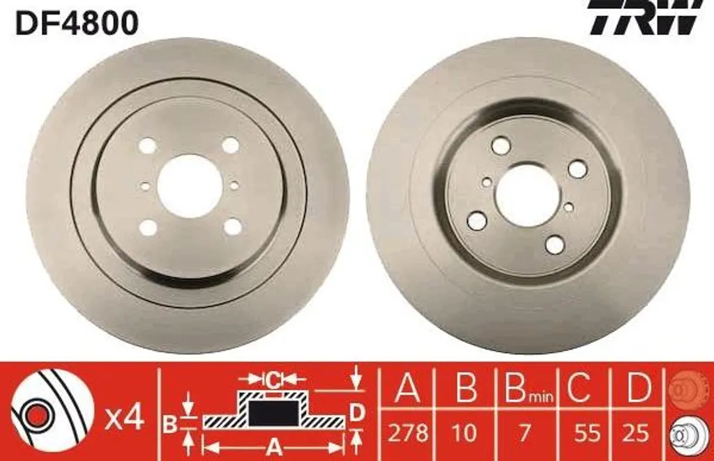 Disque de Frein TRW DF4800 : Finis les Bruits et Vibrations sur Yaris