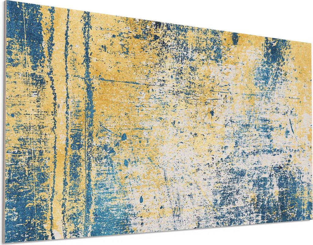 DEQORI Holzbild 100x50 cm 'Urbanes Echo' Bild auf Holz Wandbild Kunstdruck nachhaltig