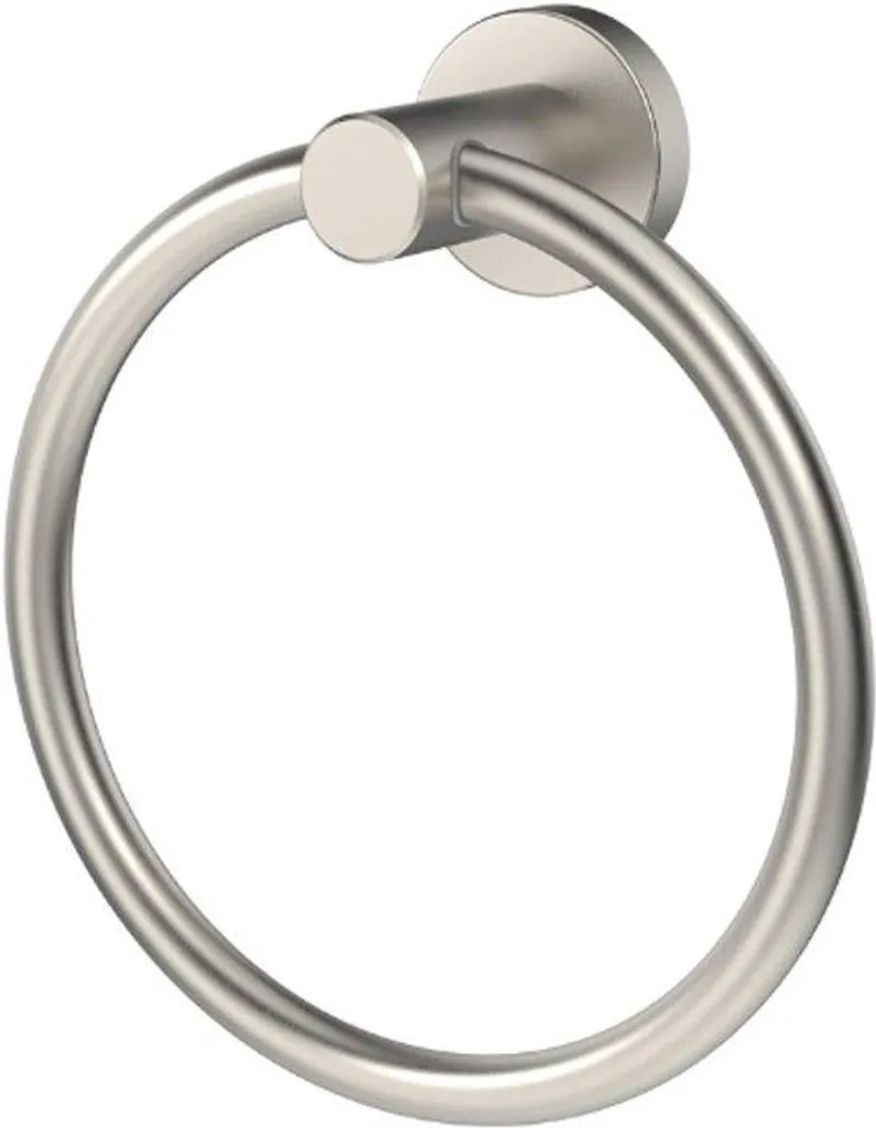 Porte-serviette inox brossé anti-corrosion, finition nickel satiné
