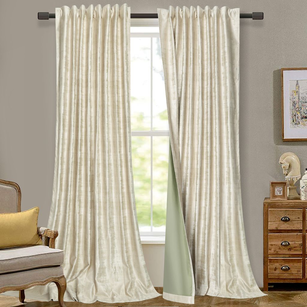 Bulbul Samt-Vorhänge 229cm - Verdunkelnd & Thermoisolierend (Hot Pink, 2-teilig Mit Ösen)