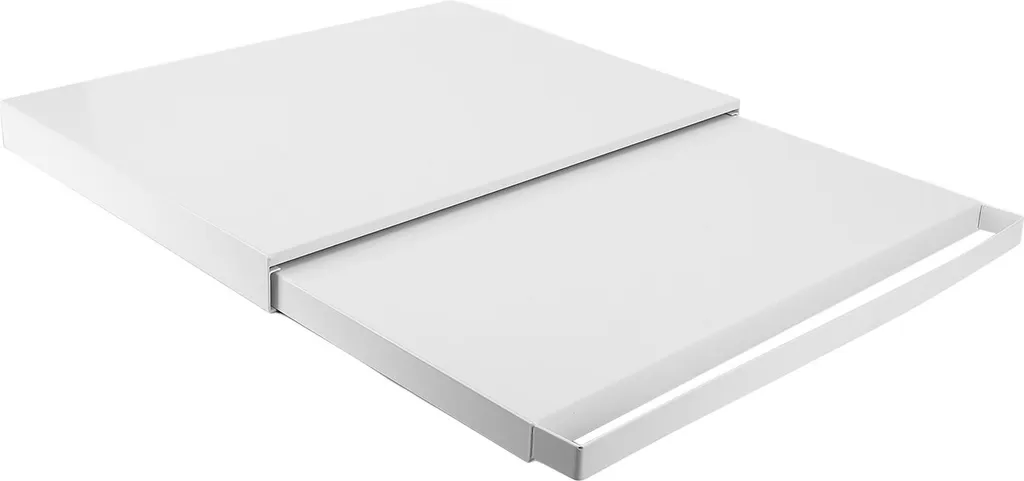 Support Micro-ondes Coulissant en Acier Carbone - Gain de Place Blanc