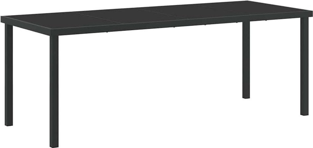 vidaXL Gartentisch Schwarz 200 x 80 x 73 cm Metall Produktbild 