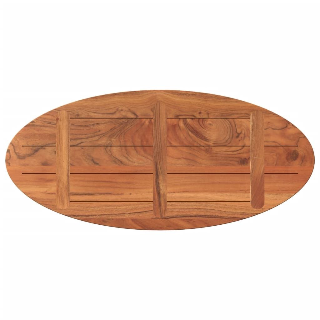 VidaXL Dessus De Table 140x60x2 Cm Bois De Chêne Massif Ovale - Plateau Chêne Naturel