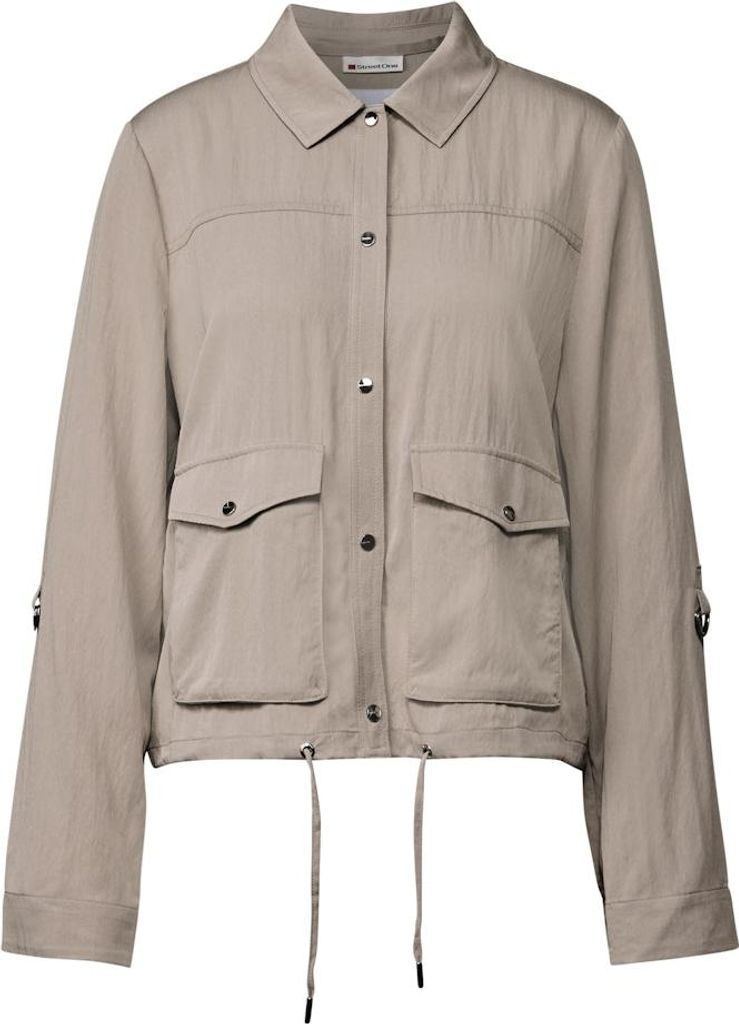 Light Structured Jkt w. Turn U 17019 morning beige Größe 36