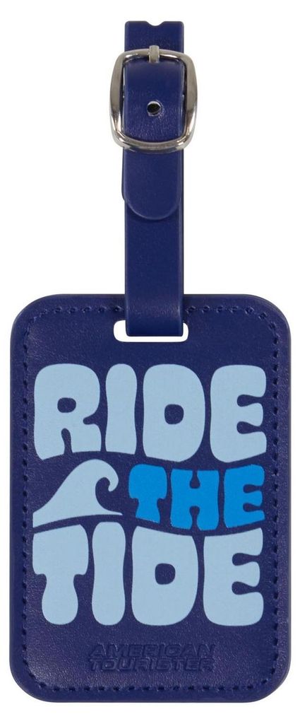 American Tourister Anhänger Reisezubehör Luggage Tag 2x Print Ride The Tide dunkelblau