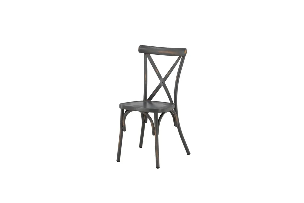 Chaise de jardin Tablas empilable et robuste coloris gris anthracite