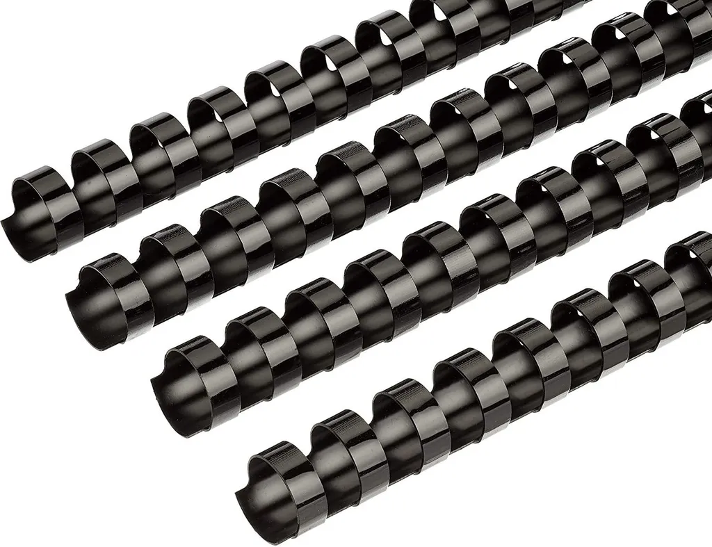 Reliez Facilement 145 Feuilles A4 avec le Peigne Plastique 16mm Noir