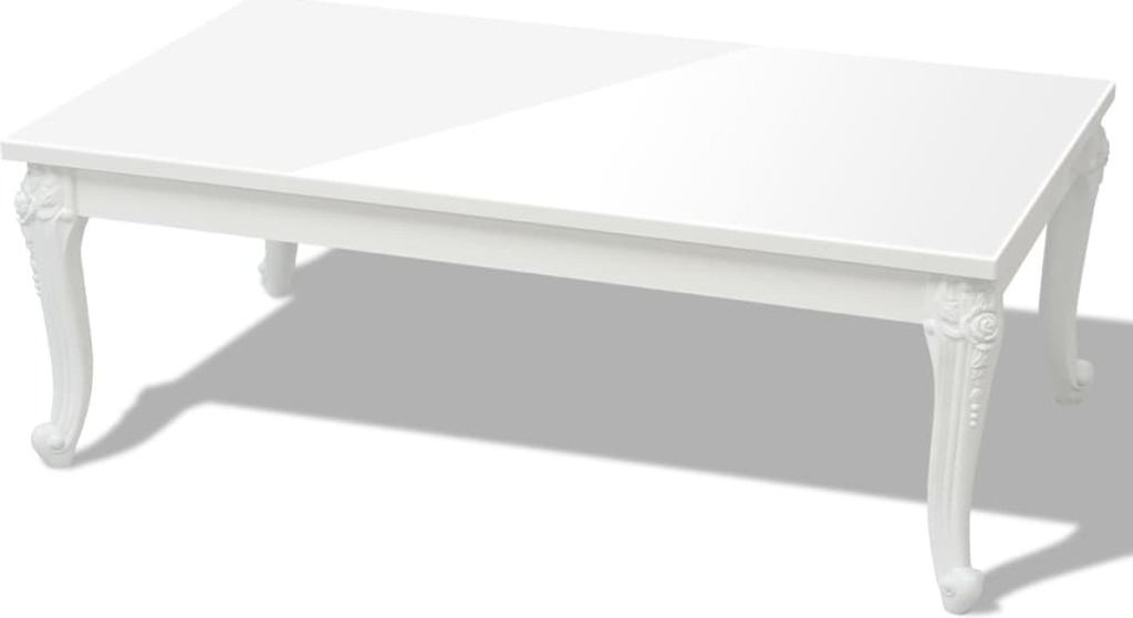 vidaXL Tavolino 115×65×42 cm bianco lucido Immagine del prodotto 