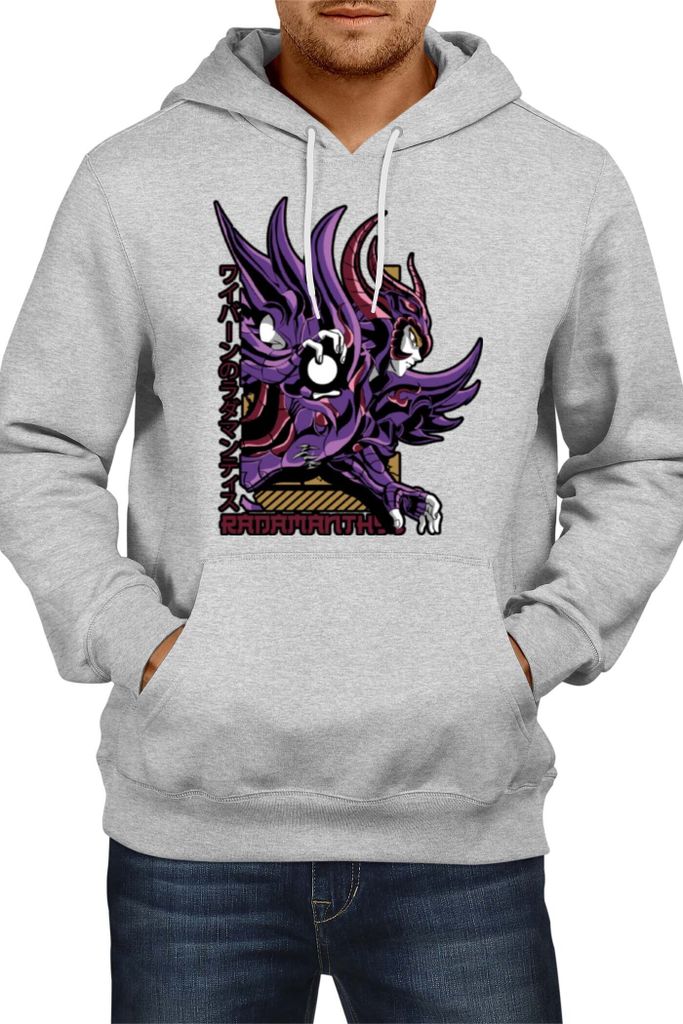 Herren Kapuzenpullover Anime Manga Saint Anime Seiya Knights Of The Zodiac Wyvern Rhadamanthys, Man L / Grau