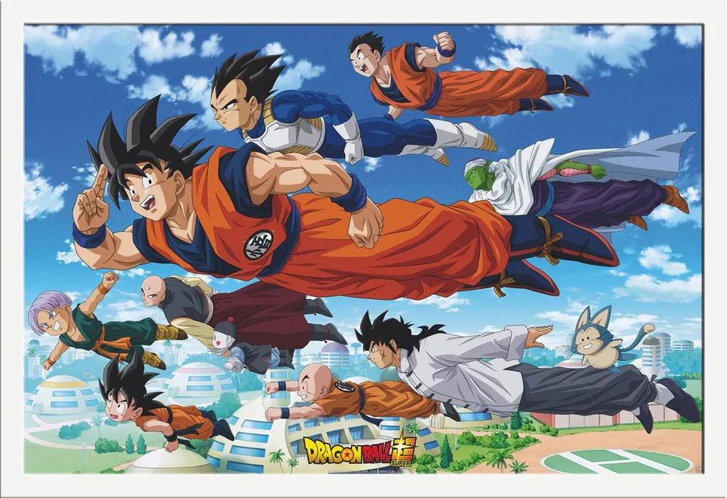 Poster Dragon Ball Super Cadre Amovible Shinsuke Blanc Vitre Anti-Casse