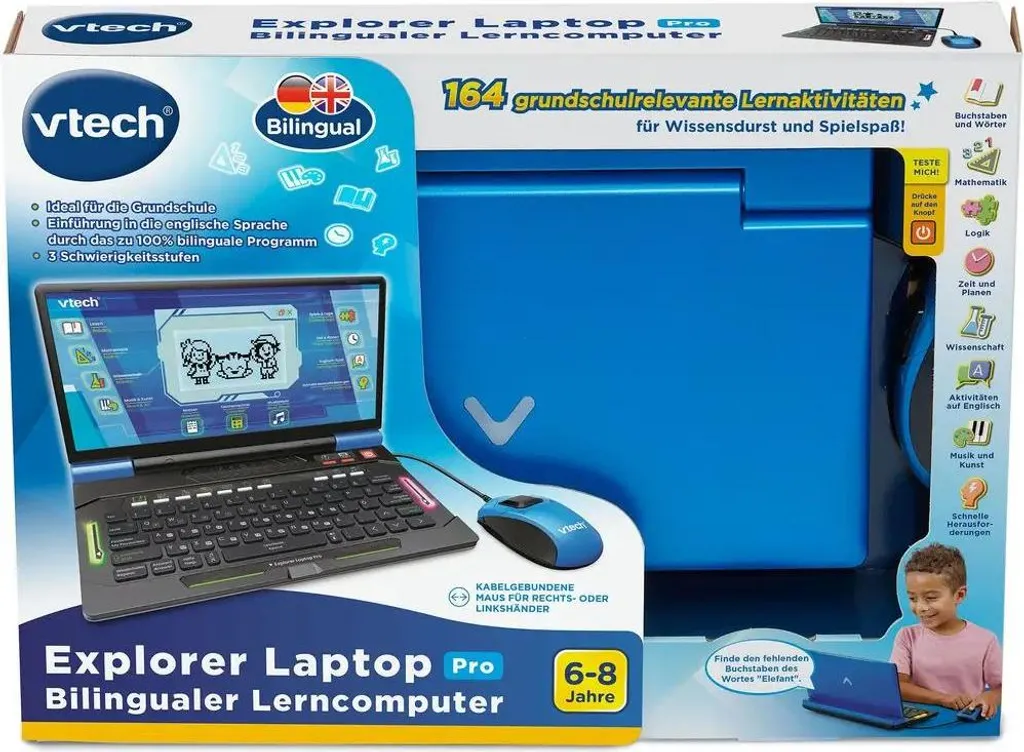 V-Tech Explorer Laptop Pro : Ordinateur Éducatif Enfant 6-12 Ans