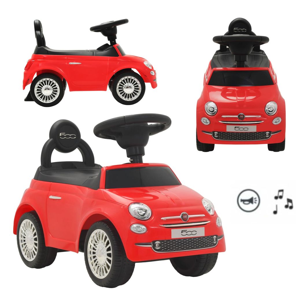 Lebula - Motorroller Fiat 500 rot schieben