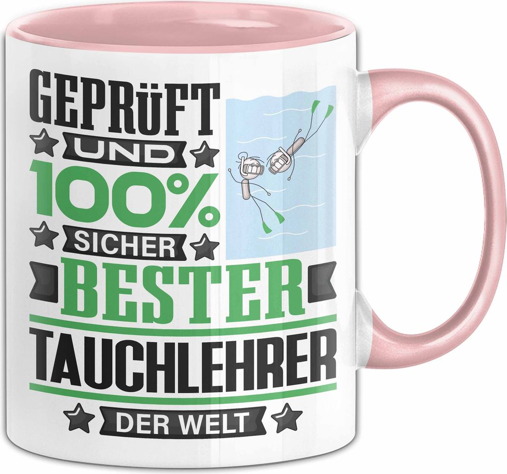 Tauchlehrer Geschenk Lustiger Spruch für Tauchlehrer Geschenkidee Bester Tauchlehrer Der Welt (Rosa)