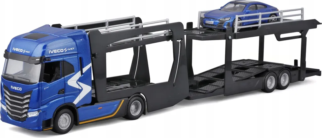 Coffret Dépanneuse IVECO S-WAY et Voiture Audi RS E-Tron GT 1/43 Bburago