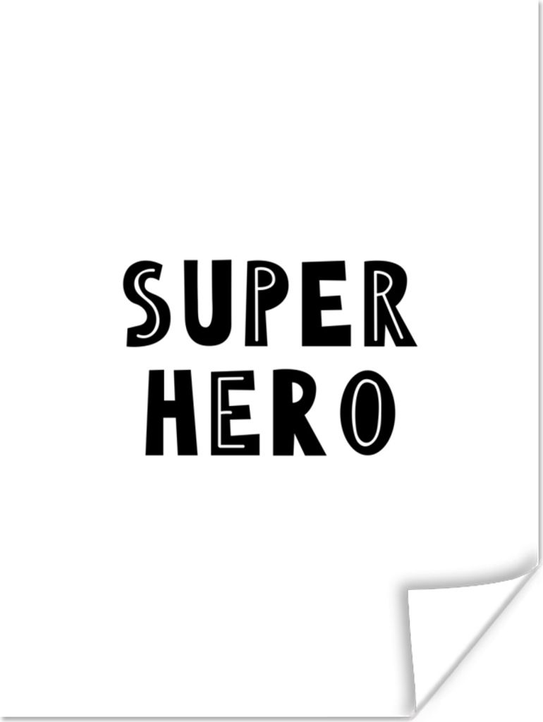 MuchoWow Poster Jungen - Zitate - Superheld - Kind - Sprichwörter 90x120 cm - Wohnzimmer