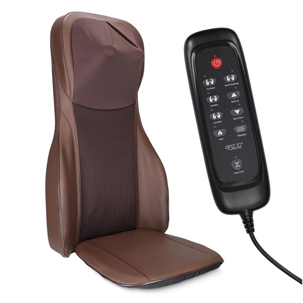 4FIZJO ULTRA Massageauflage, Shiatsu Rückenmassage, Wärmefunktion, Büro, Auto, Reisen