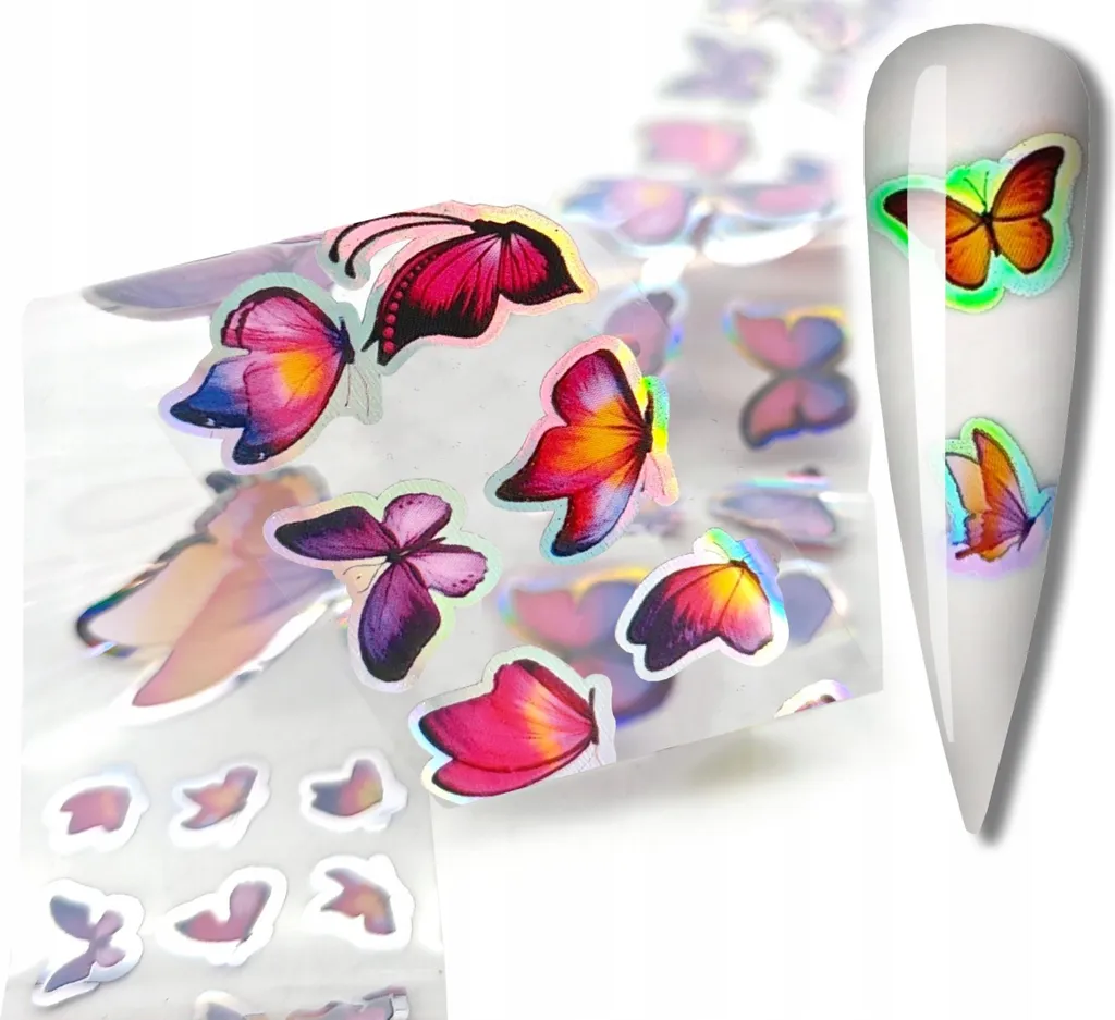 Pellicola per Unghie Transfer 40cm Farfalle Holo Schmetterling - Prezzo Top