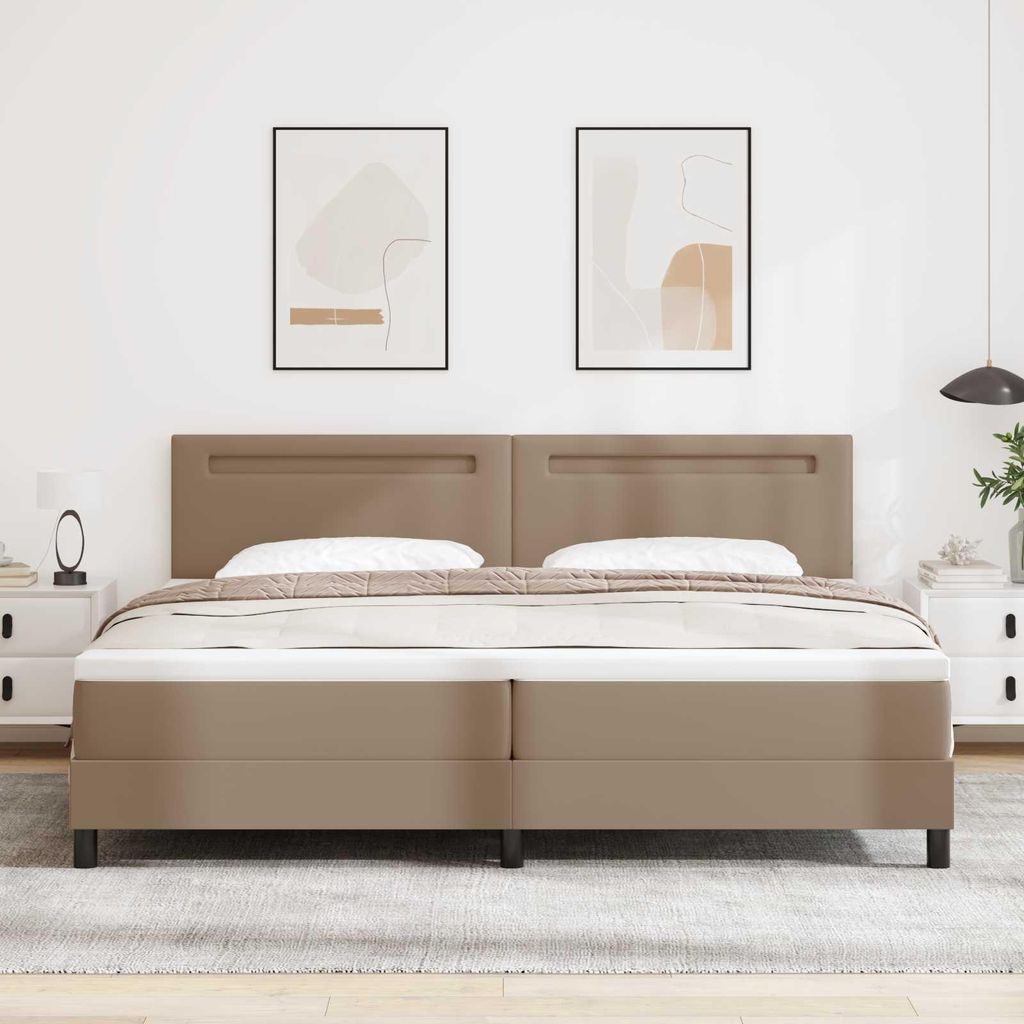 Maison Exclusive - Boxspringbett mit Matratze Cappuccino 200 x 200 cm Kunstleder