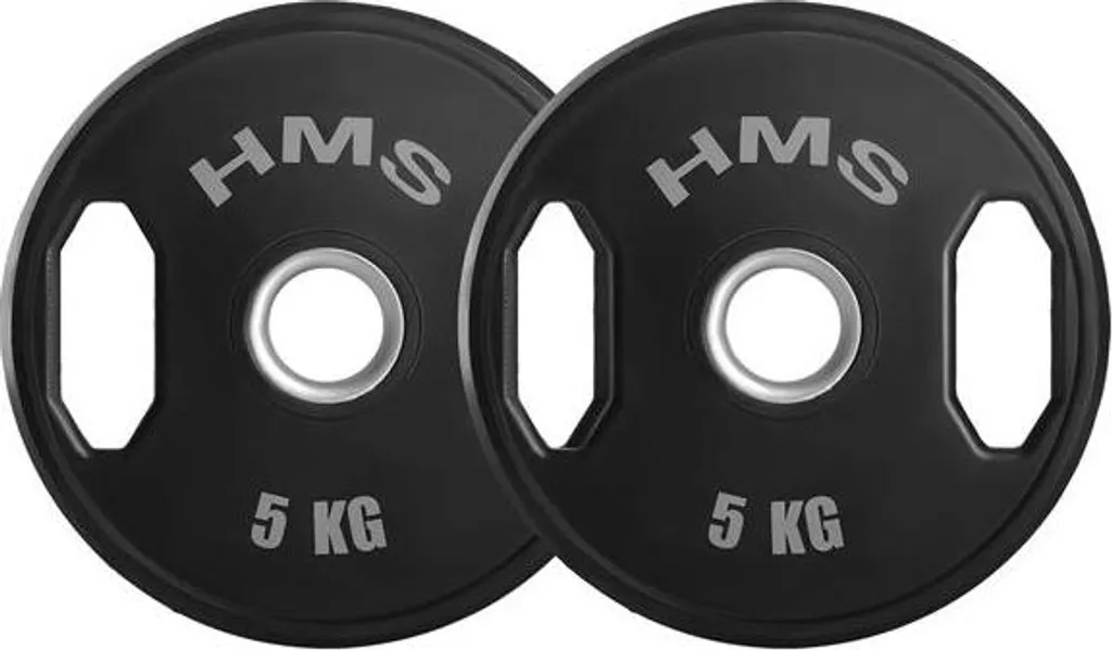TOG05 2 x 5 kg Disques d'Haltérophilie Olympia en Caoutchouc HMS