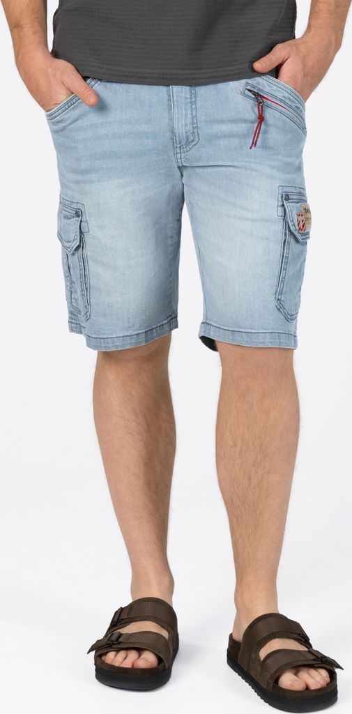 Timezone Denim Cargoshorts mit Reißverschlusstasche Größe: Produktbild 