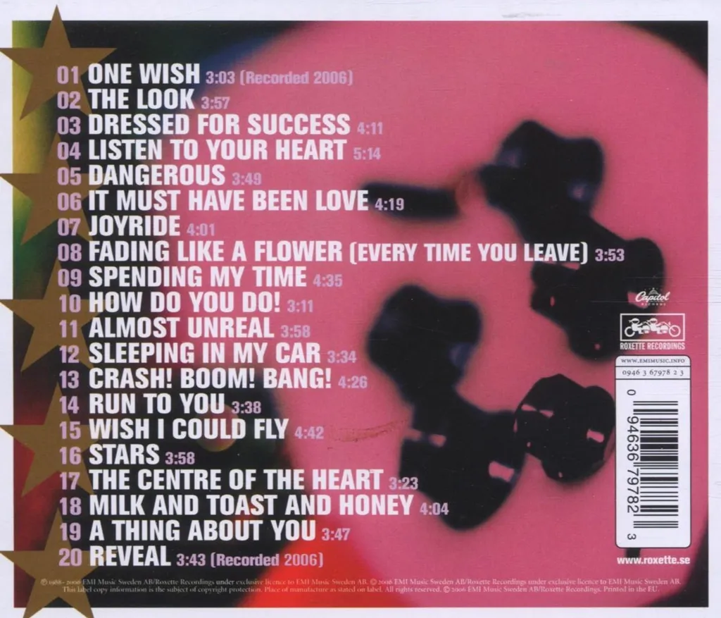 Compilation Hits de Roxette avec It Must Have Been Love et Listen to Your Heart
