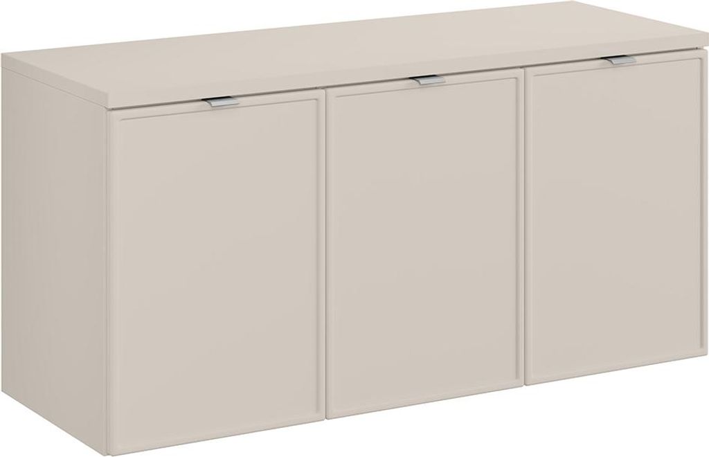 Badezimmer-Waschtischunterschrank 120 cm in Kaschmir mit 3 Produktbild 