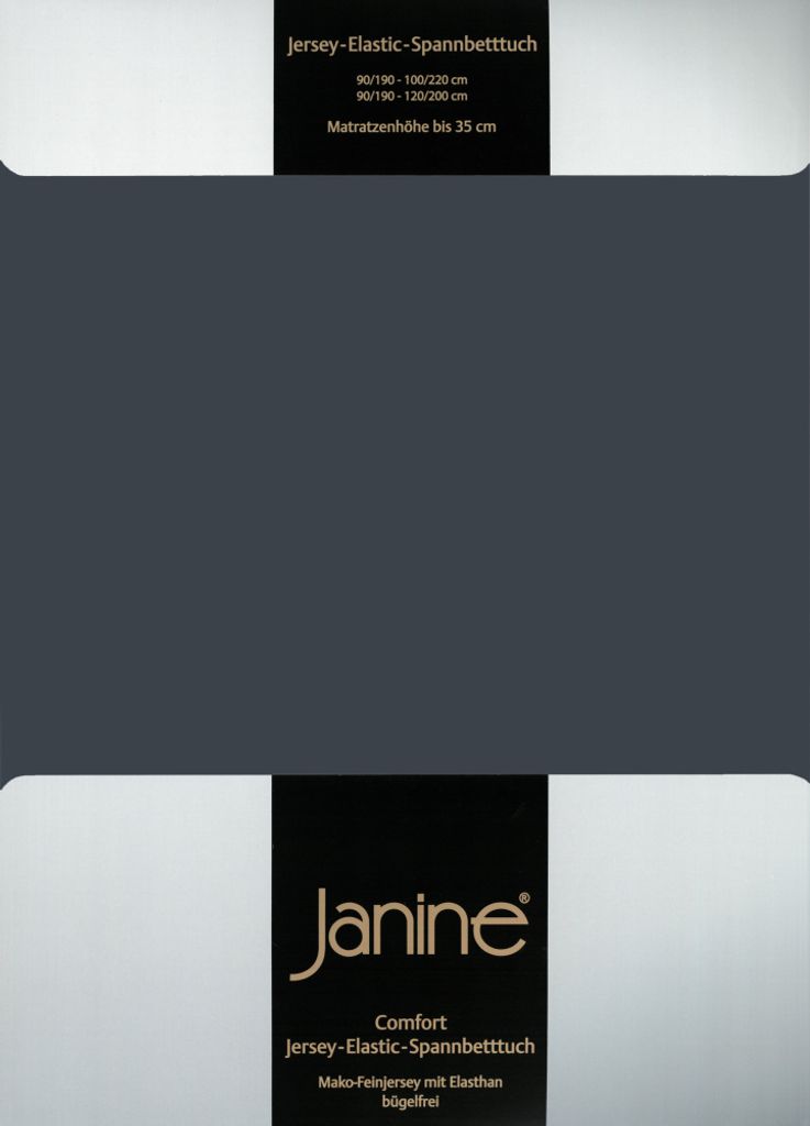 Janine JERSEY Spannbetttuch- 5007 200 X 200 titan Produktbild 