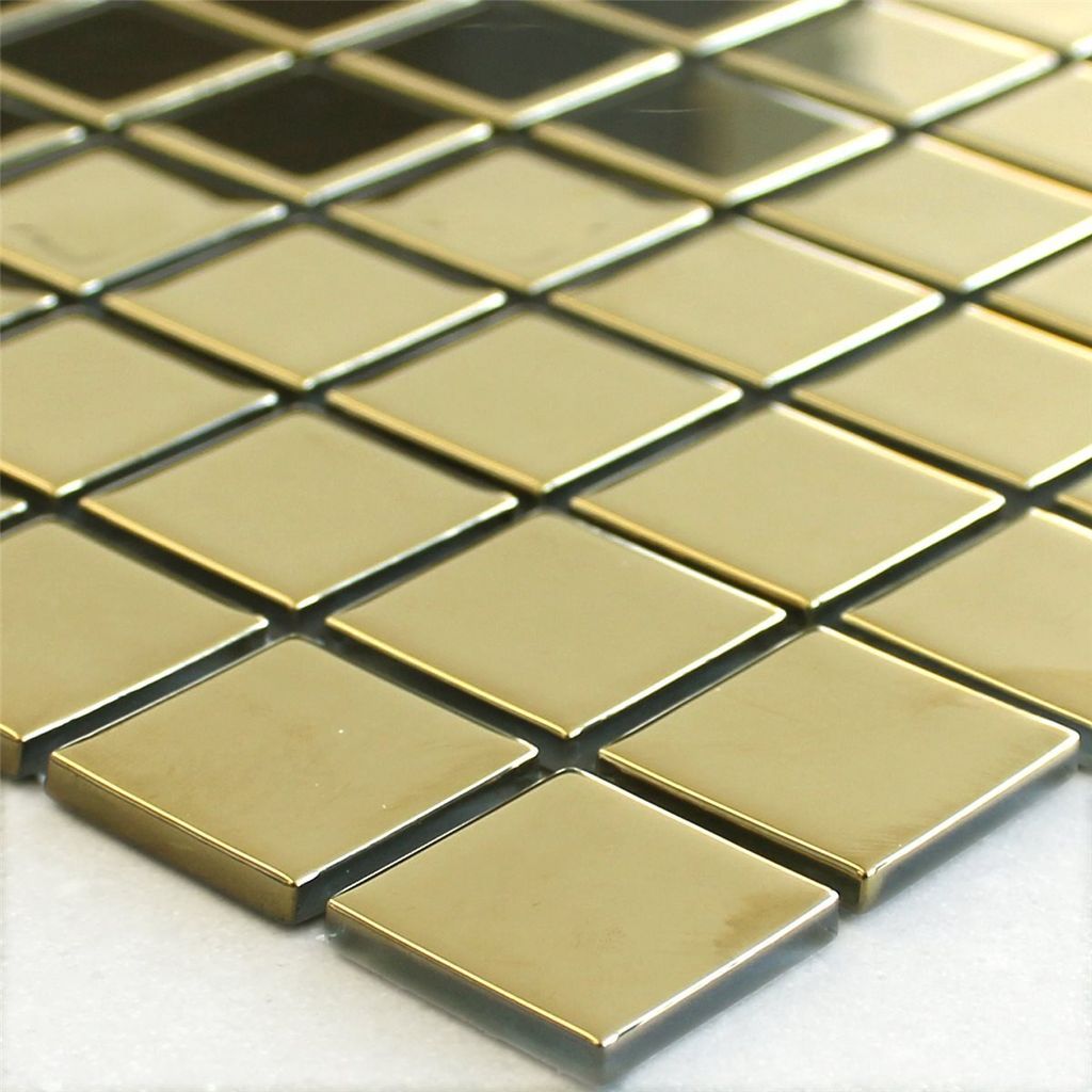 Glasmosaik Fliesen Gold Uni Alvor Produktbild 
