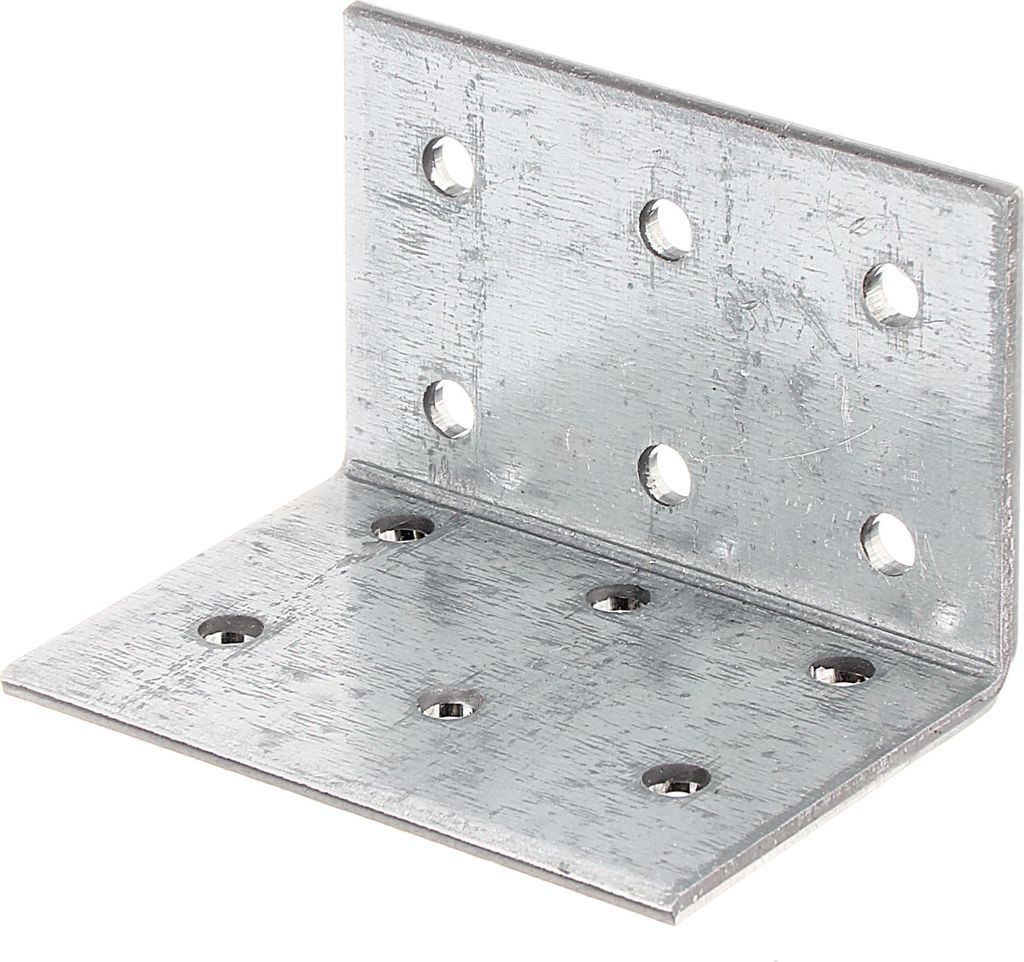 Alberts 846756 Lochplattenwinkel, sendzimirverzinkt, 60 x 60 x 60 mm, 50er Set
