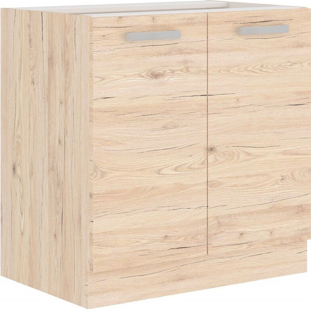 Dolní dvoudveřová skříňka BERIT - šířka 80 cm, dub bordeaux Obrázek produktu 1
