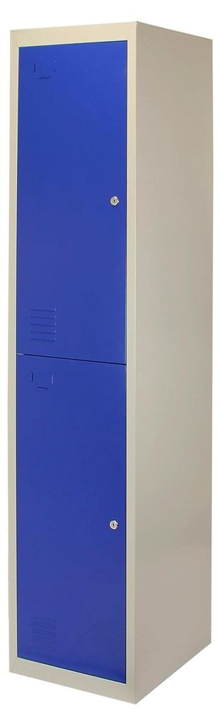 Schließfach Umkleideschrank aus Stahl, 45cm D x 38cm B x 180cm H, Blau