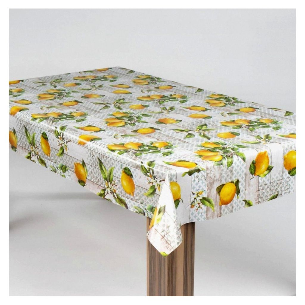 Wachstuch-Tischdecke Gartentischdecke Lemonix Zitrone, Größe: 100x140