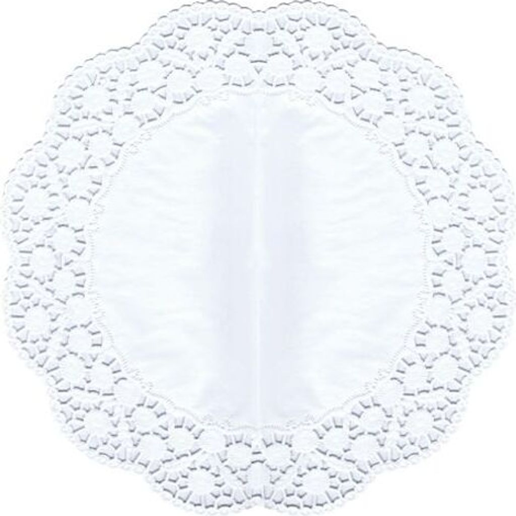Papstar Tortenspitzen rund Ø 36 cm weiß, 25 x 6 Stück