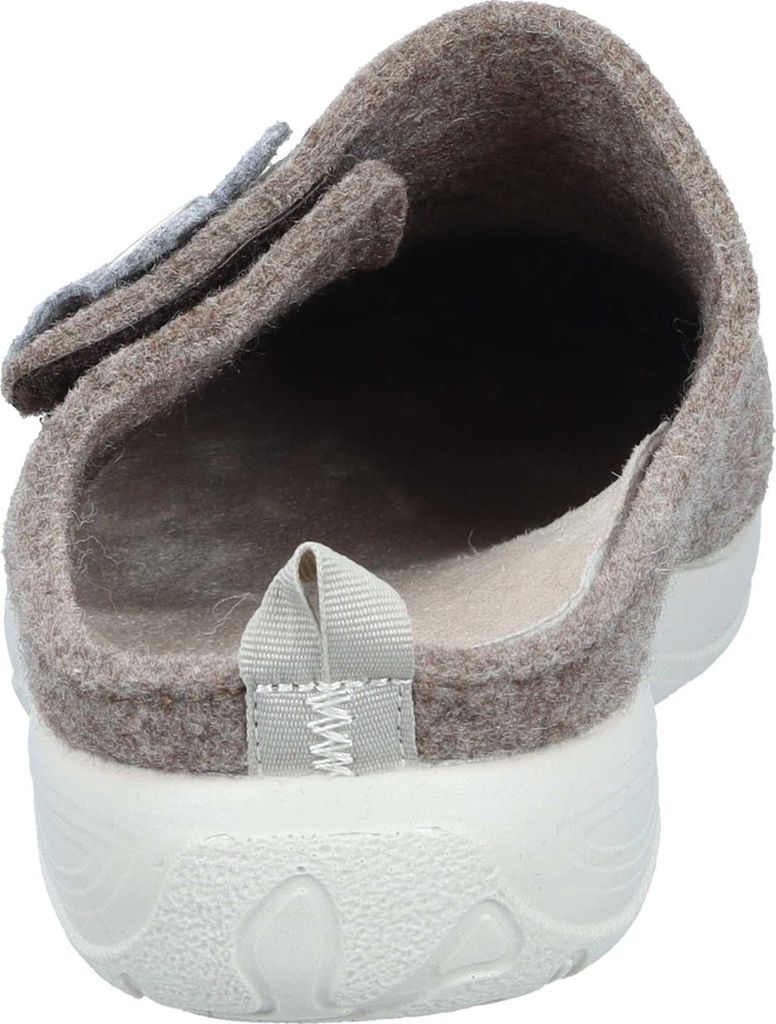Fly Flot Damen Pantoffel PET Filz Hausschuh Blume Blüte Stickerei lose Einlagen, Größe:41 EU, Farbe:Braun