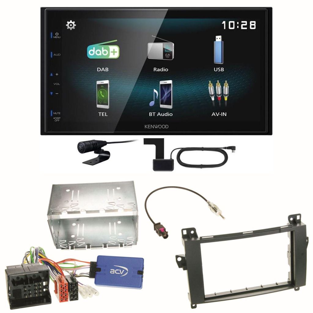 Kenwood DMX-125DAB Bluetooth USB Digitalradio Einbauset für Produktbild 