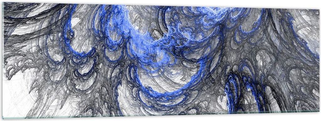 Bilder auf glas - Abstraktion modern - 160x50cm - Glasbilder - Wandbilder - Kunstdruck - zum Aufhängen bereit - Wanddekoration aus Glas - Glas Bil...