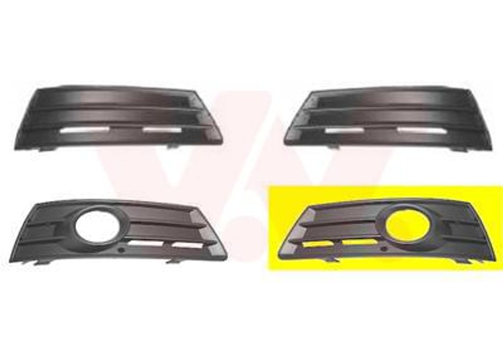 VAN WEZEL Lüftungsgitter Grill Stoßfänger für VW Passat CC (357) mit Loch/Löchern für Nebellampen