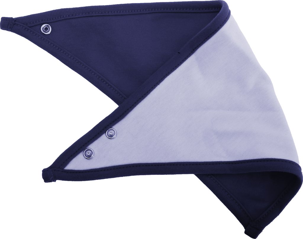 Babybugz Baby Bandana-Lätzchen (2 Stück/Packung) BC4172 (Einheitsgröße) (Weiß/Marineblau)