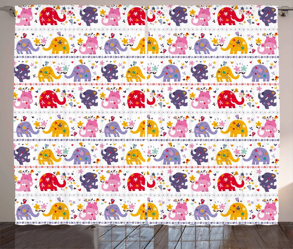Tenda Elefanti Danzanti ABAKUHAUS - Arredo Casa Multicolore 280x225