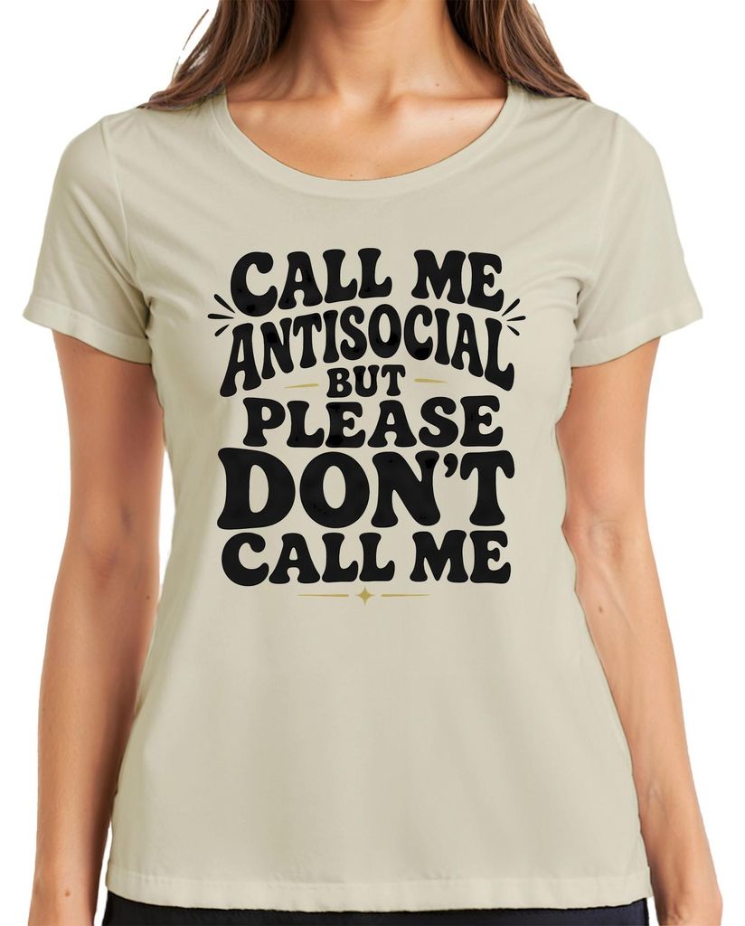Koszulka damska "Call Me Antisocial But Please Don't Call Zdjęcie produktu 