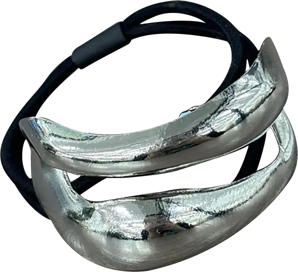Fascetta per capelli con curve gemelle - Pezzo nobile in argento
