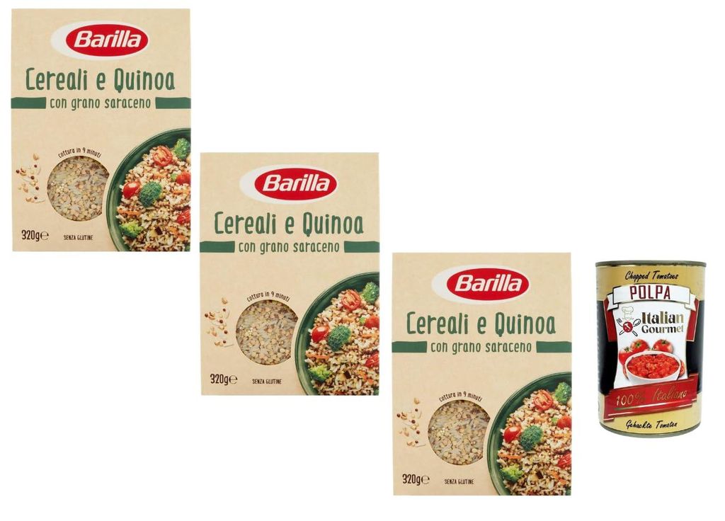 Barilla Cereali e Quinoa mit Buchweizen 3x320g glutenfreier Getreidemix für Salate Bowls und warme Beilagen protein- und ballaststoffreich schnell...