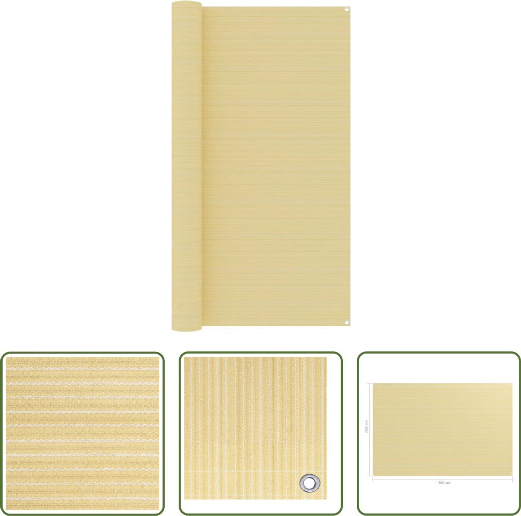 The Living Store Zeltteppich 200x300 cm Beige