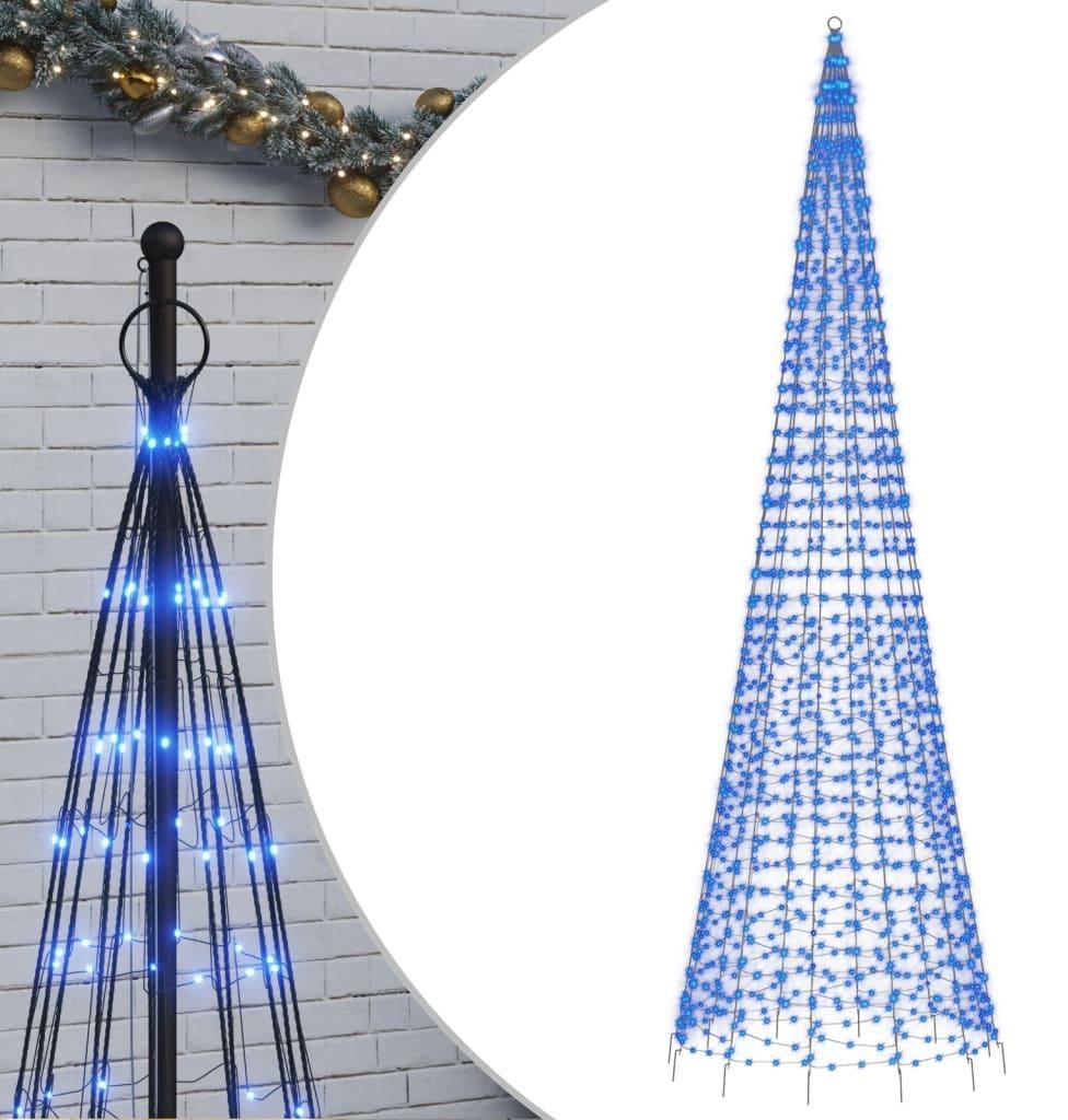 vidaXL Choinka LED na maszt 1534 LED niebieska 500 cm Zdjęcie produktu 