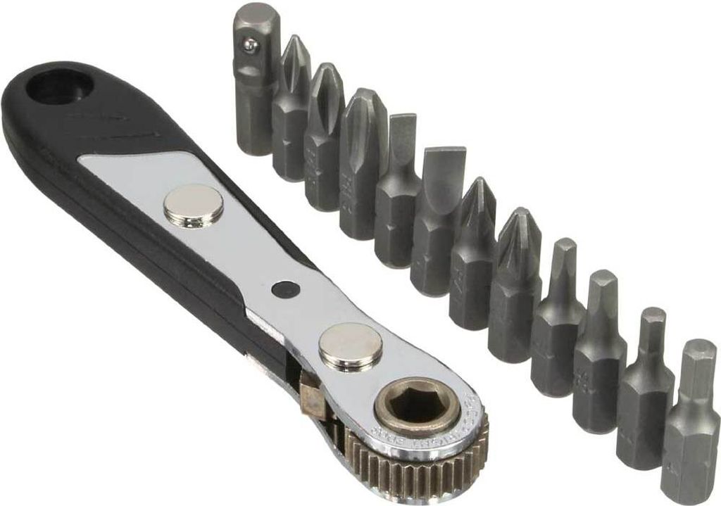 InLine Mini-Ratschen-Set, mit 12-teiligem Bitsatz