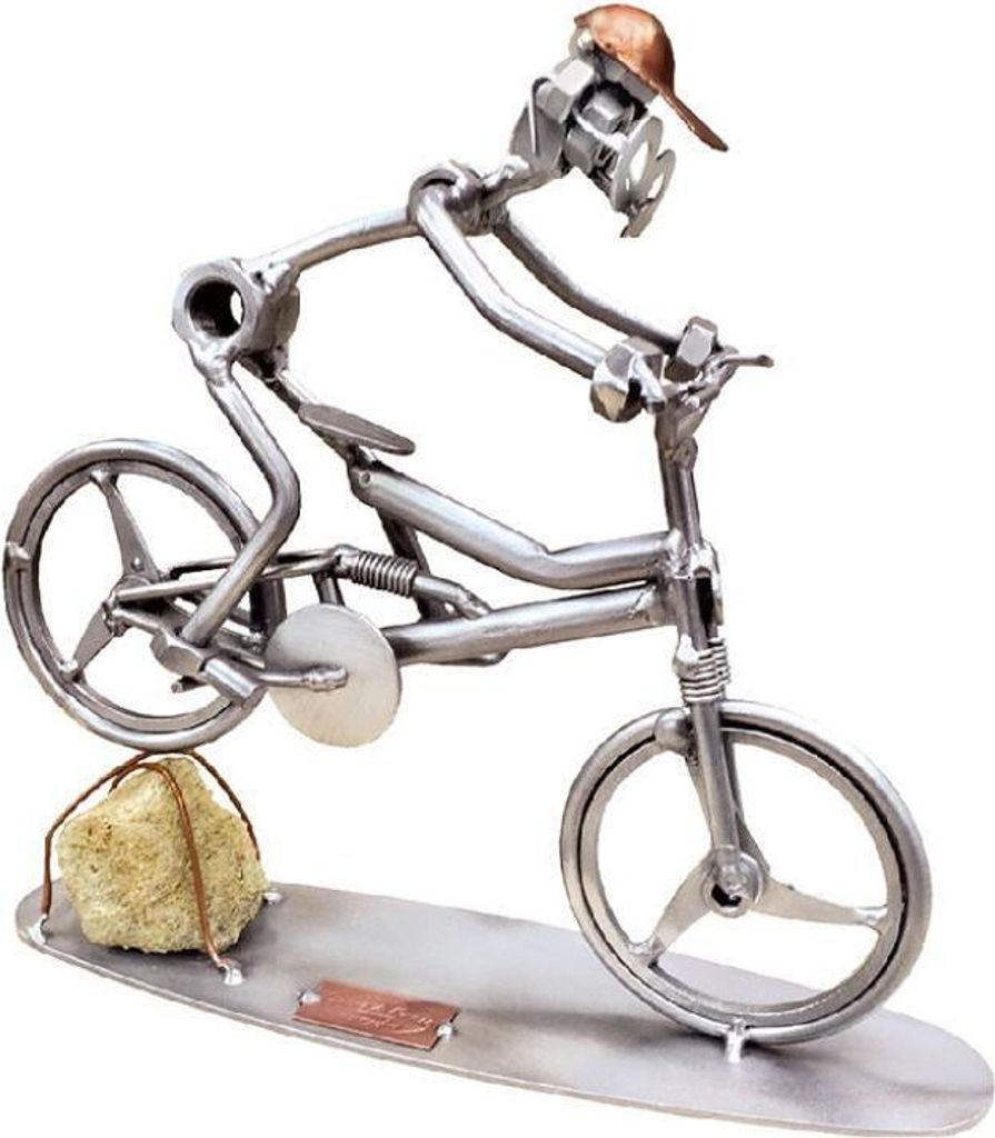 Metallfigur Mountainbike Downhill – Handgefertigte Skulptur