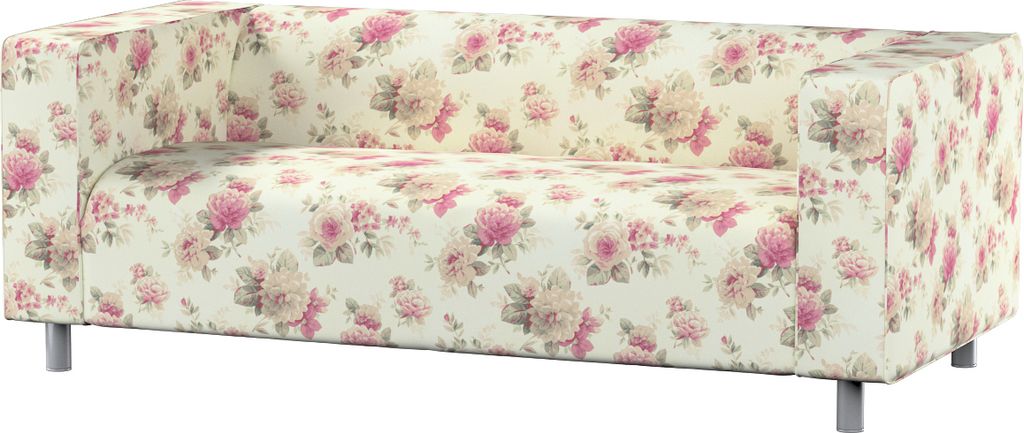Dekoria Bezug für Klippan 2-Sitzer Sofa, beige- rosa, Sofahusse, Klippan 2-Sitzer